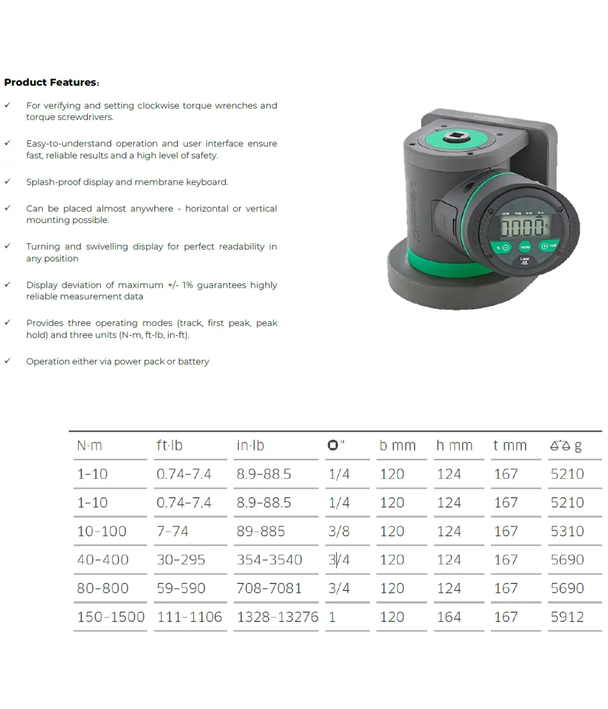 Product Specifications for Smart Tool & Asset Cabinets